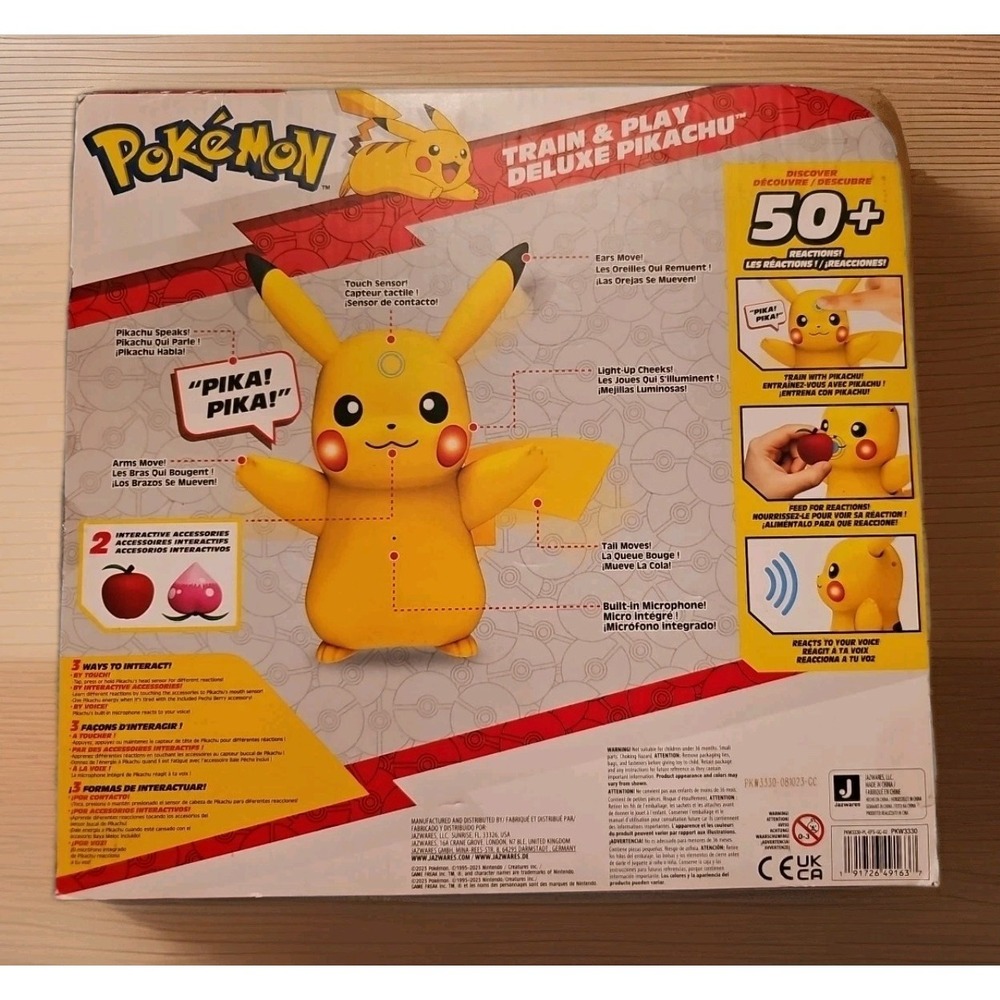 Pokémon Train and Play Deluxe Pikachu - 4.5-Inch Pikachu Figure with Lights - Picture 2 of 5
